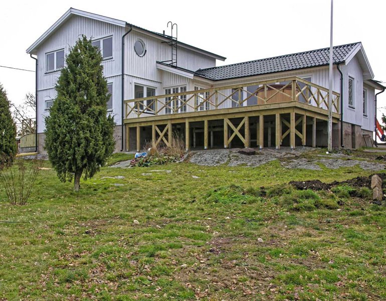 Budowa domu mieszkalnego koło Karlskrony, Szwecja