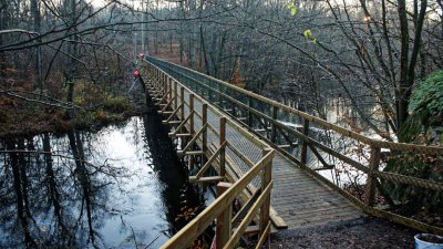Remont kapitalny mostu drewnianego, Ronneby, Szwecja
